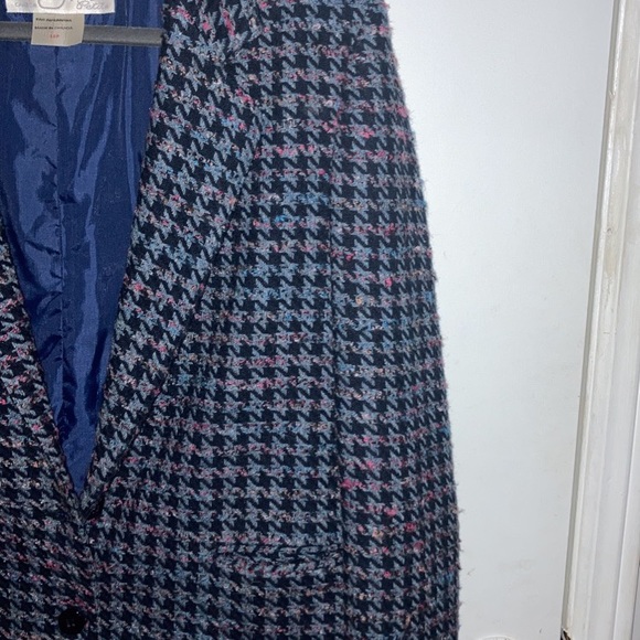 Vintage Wool Houndstooth Plaid Single Breasted Blazer Size 10 - Picture 7 of 10